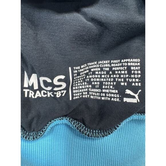 Puma x Coogi Track Jacket Men’s XL Black Blue Knit Panel Retro Streetwear Collab - Picture 8 of 10